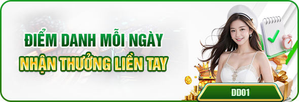 Điểm danh mỗi ngày nhận thưởng liền tay